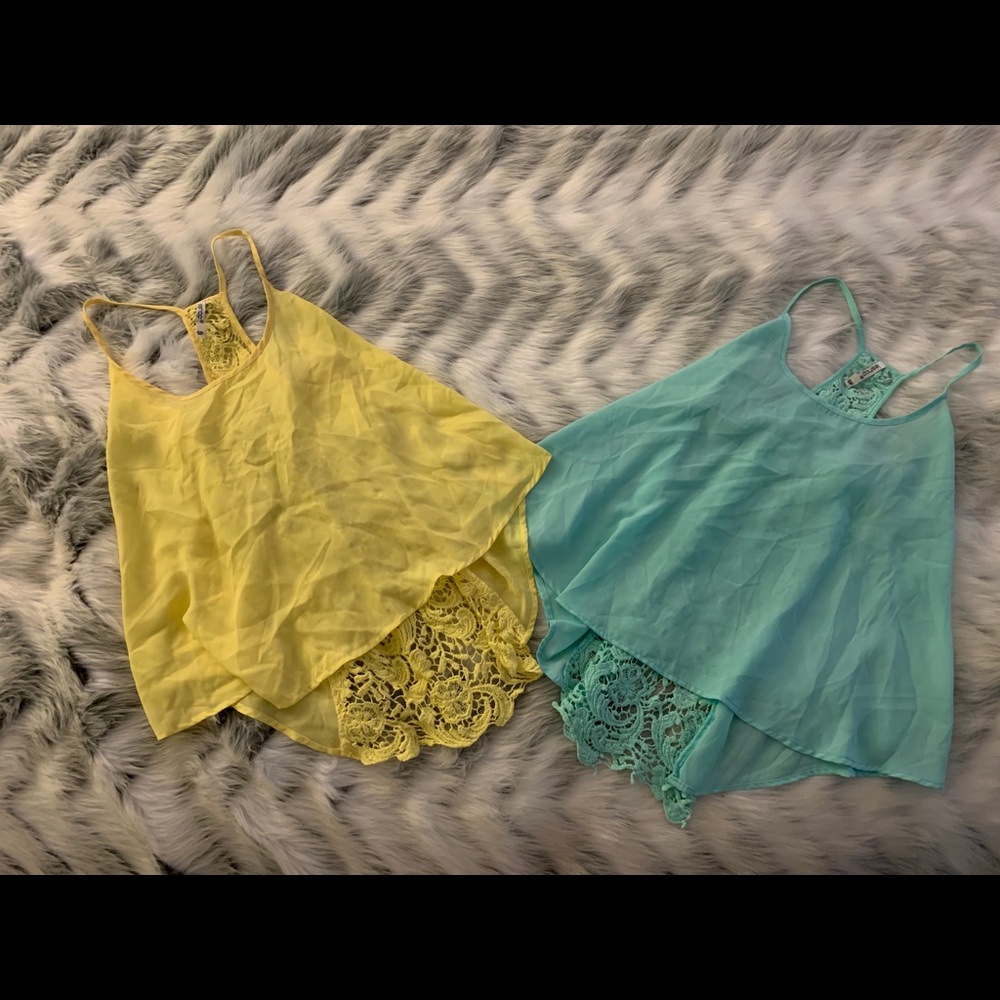 LeShop Yellow Semi Sheer Racerback Cami - Picture 3 of 3